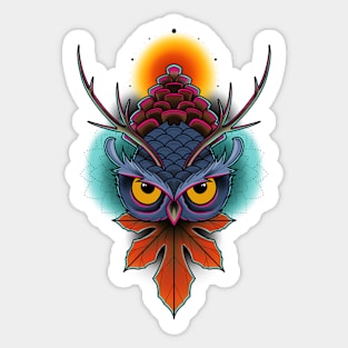 Jackalope Owl Sticker